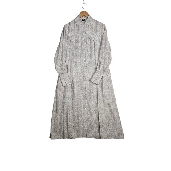 Kiton Womens Graphic-Print Silk Maxi Dress Size 42 Beige - Picture 1 of 11